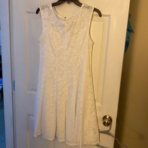 white floral patterned dress